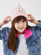 3D Teddy Bear Applique Girl Beanie